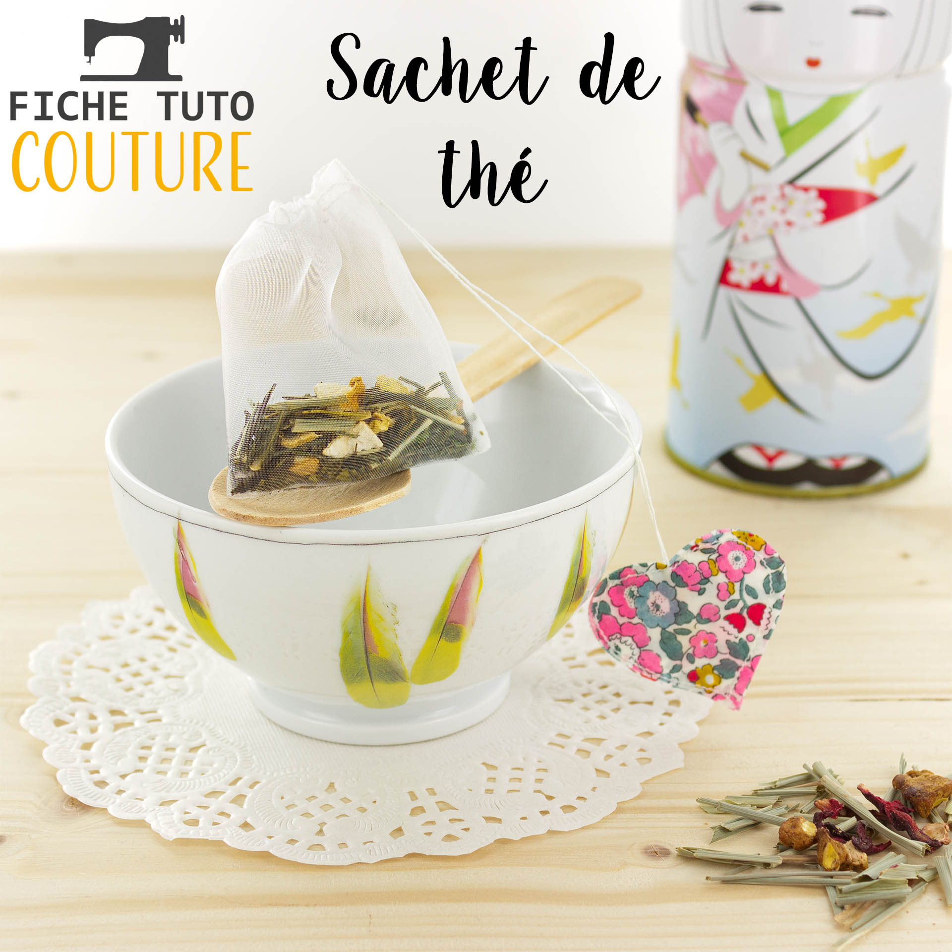 10 fiches tuto "sachet de thé réutilisable" 3B COM